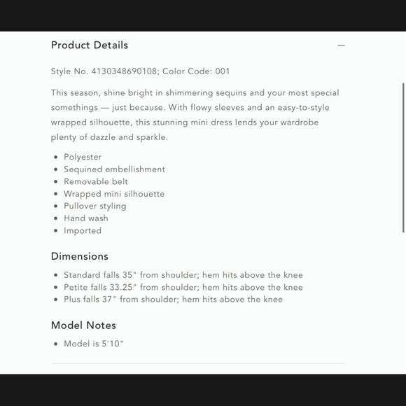 Anthropologie Sequin Mini Wrap Dress in Black XS - Picture 6 of 16